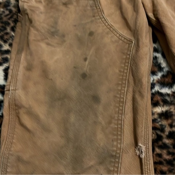 Carhartt Brown Relaxed Fit Double Knees Work Distressed Pants - Picture 8 of 13
